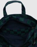 Navy Green Grid Duck Bag