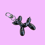 Balloon Dog Key Chain - Gun Metal