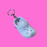 Croc Charm Key Chain - White