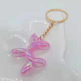 Heart Balloon Dog Key Chain- iridescent Lilac