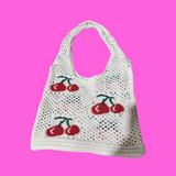 Cherry Knit Bag