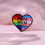 Free Mom Hugs Enamel Pin