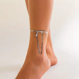 Silver  Bow Anklet