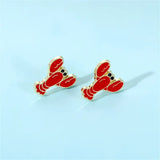 Lobster Stud Earrings