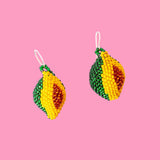 Beaded Indigenous Made Avacado Earrings