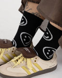 Crew Sock- Black Happy