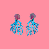 Blue Coral Earrings