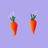 Beaded Indigenous Made Carrot Earrings