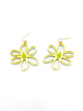 Large Gold Outline Daisy earrings