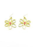 Large Gold Outline Daisy earrings