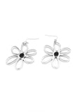 Large Silver Outline Daisy earrings