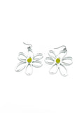 Large Silver Outline Daisy earrings