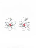 Large Silver Outline Daisy earrings