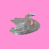 Iridescent Swan Hair Claw