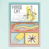 House Cat Comic Vinyl Sticker