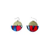 Brass + Wood Boat Earrings