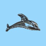 Metallic Dolphin  Hair Claw