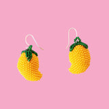 Beaded Indigenous Made Lemon Earrings