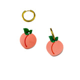 Peach Hoop Charm Earring