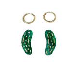 Pickle Hoop Charm Earring