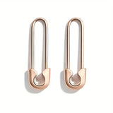 Safety Pin Earrings- Rose Gold