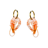 Shrimp Charm Hoops