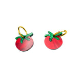 Tomato Charm Hoops