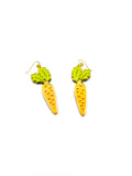 Carrot Hand Cast Earrings