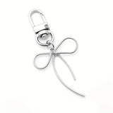 Silver Bow  Bag Charm