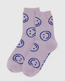 Crew Sock- Lavender Happy