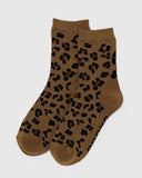 Crew Sock- Dark Leopard