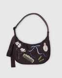 Baggu Medium Nylon Crescent Bag- Embroidered Get Ready With Me