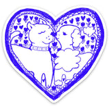 “Smoochie Poochie” Heart Shaped Vinyl Sticker